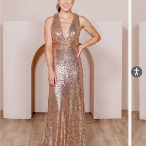 Dylan rose gold sequin dress
